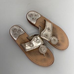 JACK ROGERS Jacks Flat Sandal Womens Gold Sandal